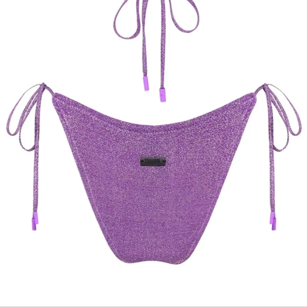 triangl swimwear Purple Sparkle Tie-Side Bikini Bottom
